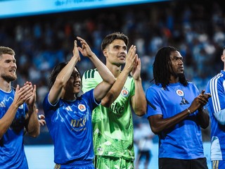 Záber zo zápasu ŠK Slovan Bratislava - AIF Mjällby v odvete 3. predkola Ligy majstrov