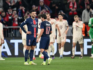 Fotka zo zápasu Bayern Mníchov - Paríž St. Germain.