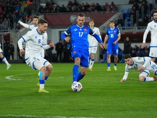 Fotka zo zápasu Slovensko - Kosovo v baráži o MS vo futbale 2026.