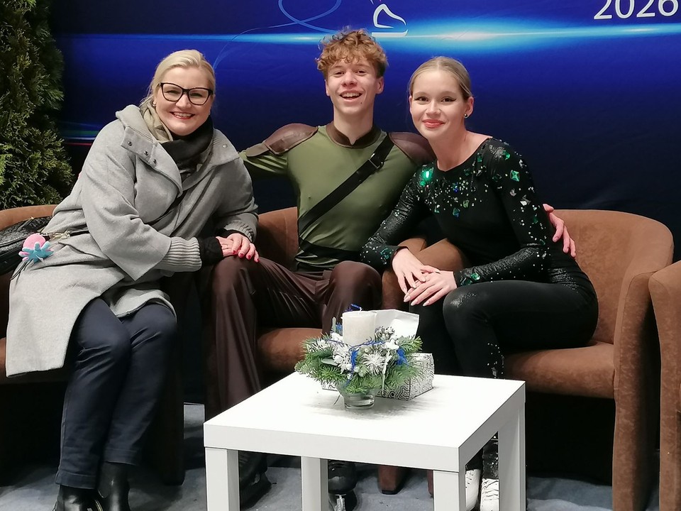 Lucia Štefanovová a Jacopo Boeris s trénerkou Luciou Kadlčákovou. 