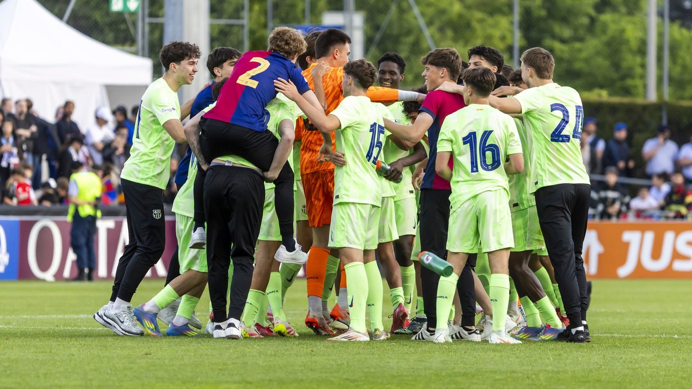 Radosť hráčov Barcelony