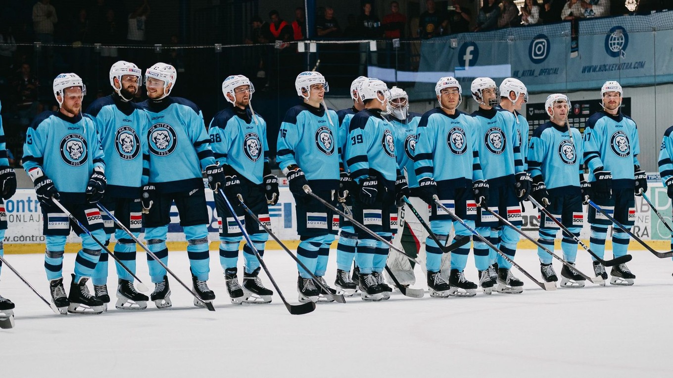 Hokejisti HK Nitra počas prípravy