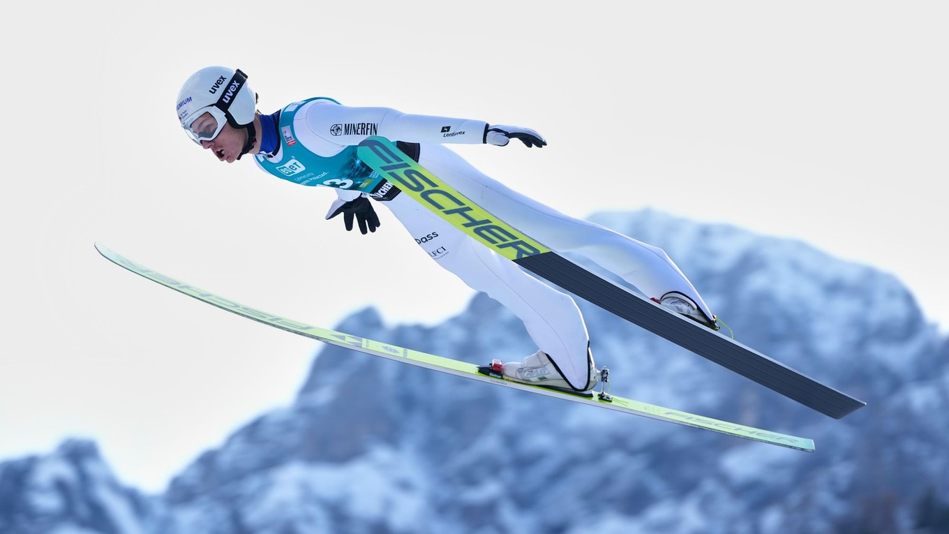 Hektor Kapustík počas pretekov v Planici. 