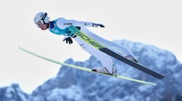 Hektor Kapustík počas pretekov v Planici.