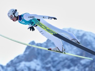 Hektor Kapustík počas pretekov v Planici.