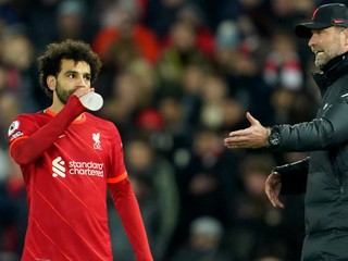 Mohamed Salah a tréner Jürgen Klopp.
