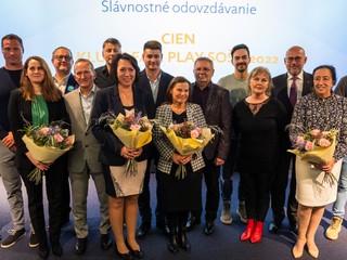 Laureáti počas udeľovania cien Klubu fair play Slovenského olympijského a športový výboru (SOŠV).