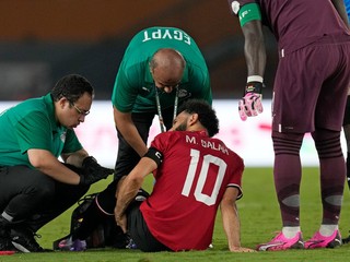 Mohamed Salah sa zranil v zápase Egypt - Ghana na turnaji Africký pohár národov 2023.