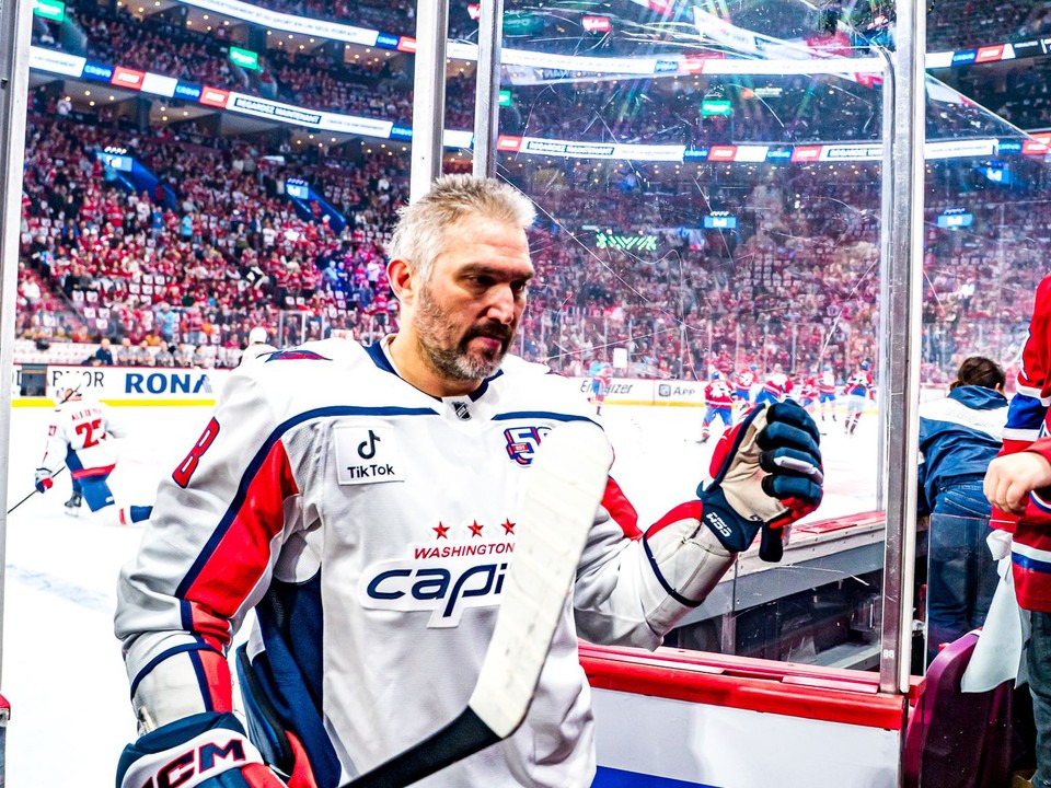 Alexander Ovečkin vo 4. zápase 1. kola play-off NHL: Montreal Canadiens - Washington Capitals.