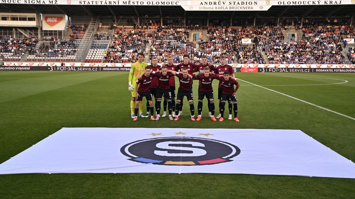 Futbalisti Sparty Praha pred finále Českého pohára proti Olomoucu.