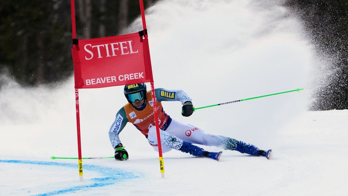 Andreas Žampa počas obrovského slalomu v americkom Beaver Creeku.