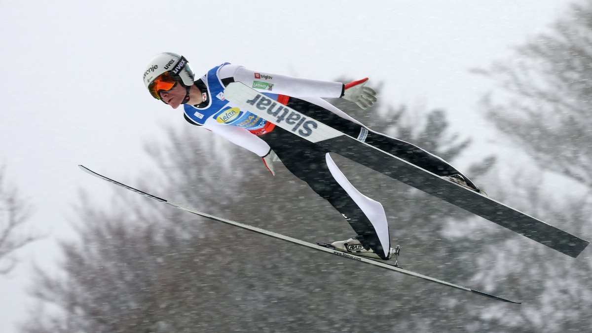 Domen Prevc v tímovej súťaži.