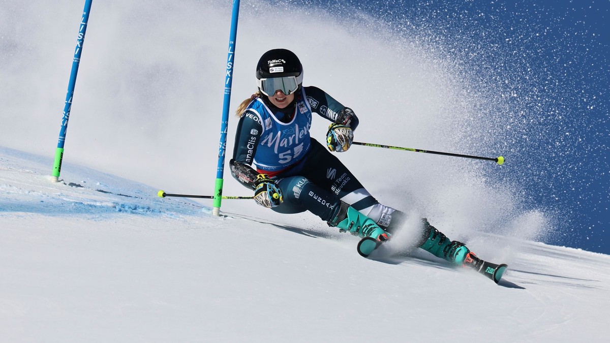 Slovenka Rebeka Jančová počas 1. kola obrovského slalomu Svetového pohára.