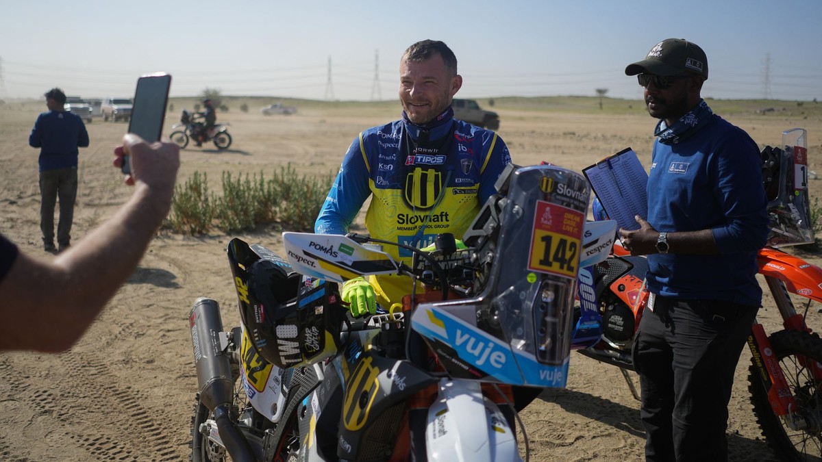 Slovenský motoristický pretekár Štefan Svitko po prológu na Rely Dakar 2026.