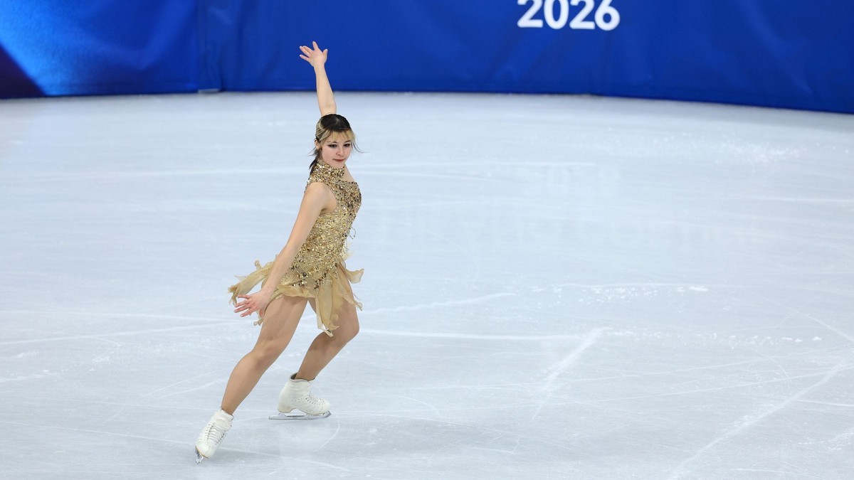 Alysa Liuová počas voľnej jazdy na ZOH v Miláne.