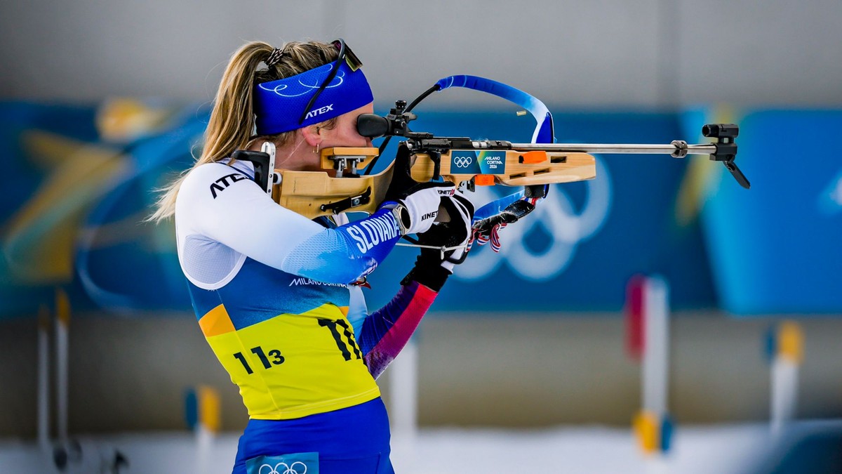 Slovenská biatlonistka Paulína Bátovská Fialková počas ZOH 2026. 