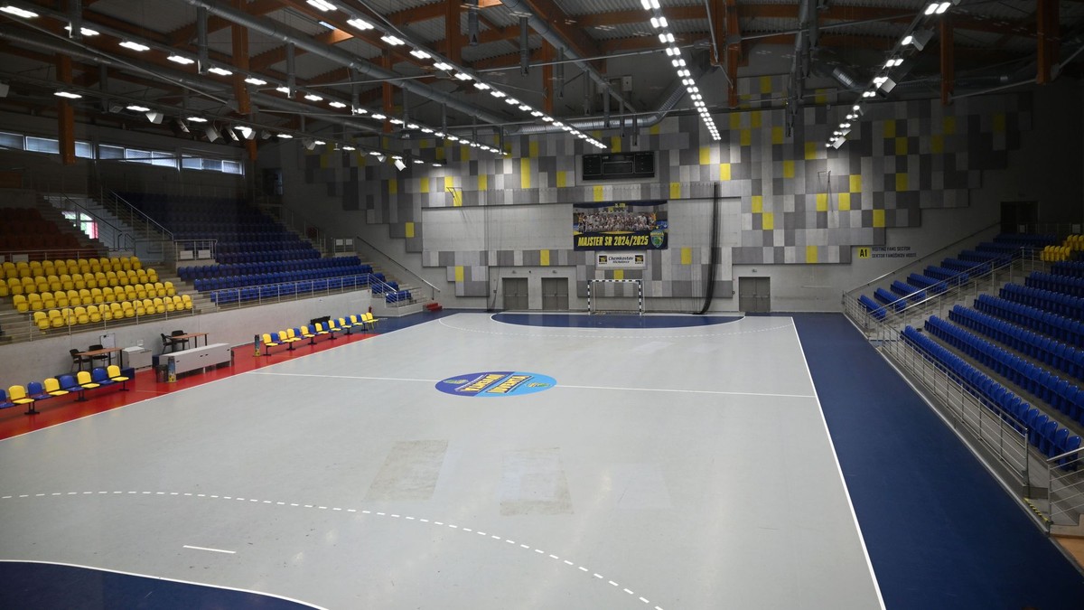 Na snímke hádzanárska hala Chemkostav aréna po tlačovej konferencii klubu MŠK IUVENTA Michalovce.