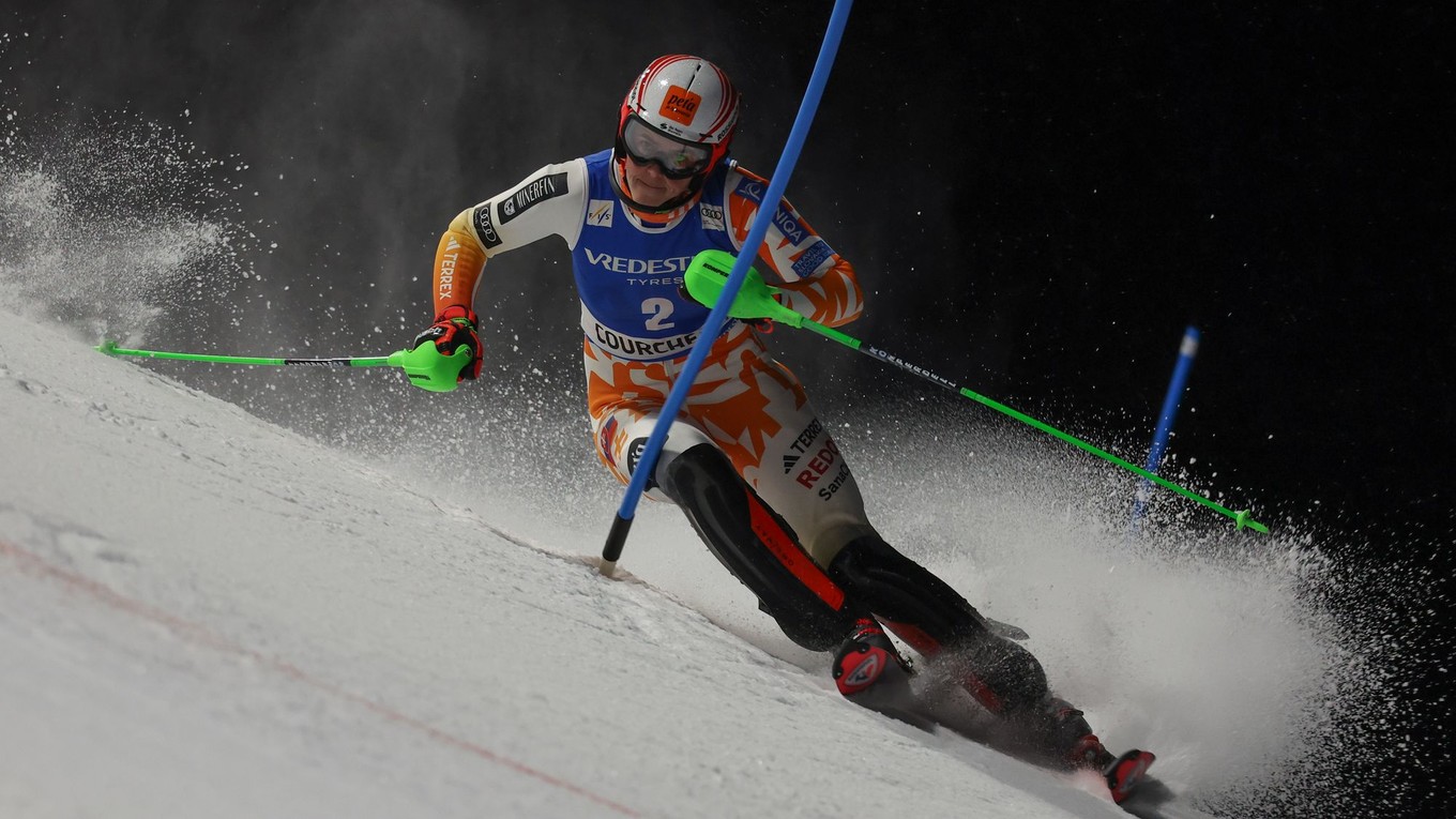 Petra Vlhová v 1. kole slalomu Svetového pohára vo francúzskom stredisku Courchevel.