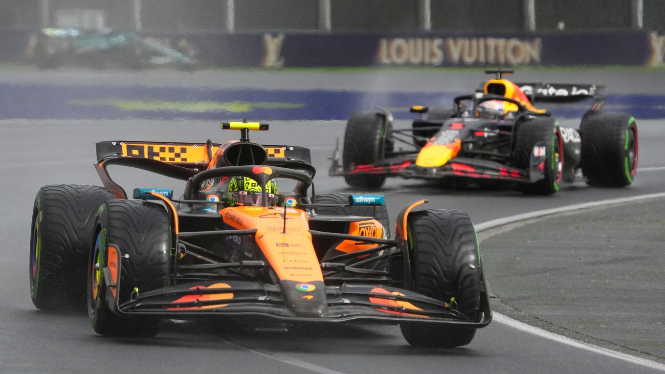 Lando Norris a Max Verstappen.