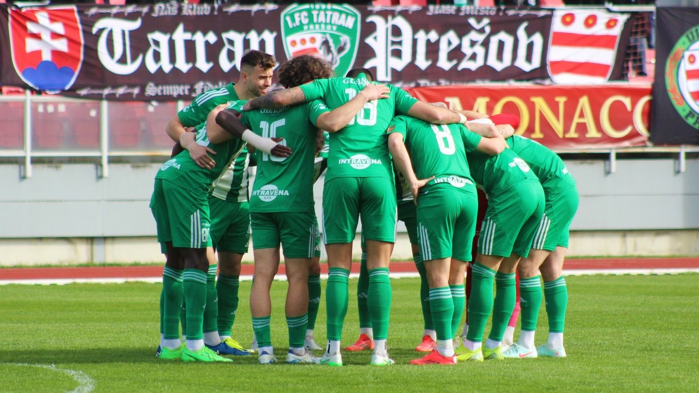 Futbalisti FC Tatran Prešov.