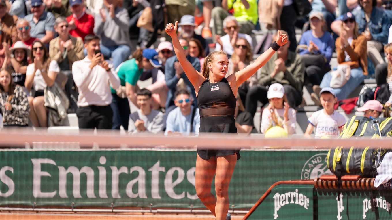 Sára Bejleková na Roland Garros 2025.
