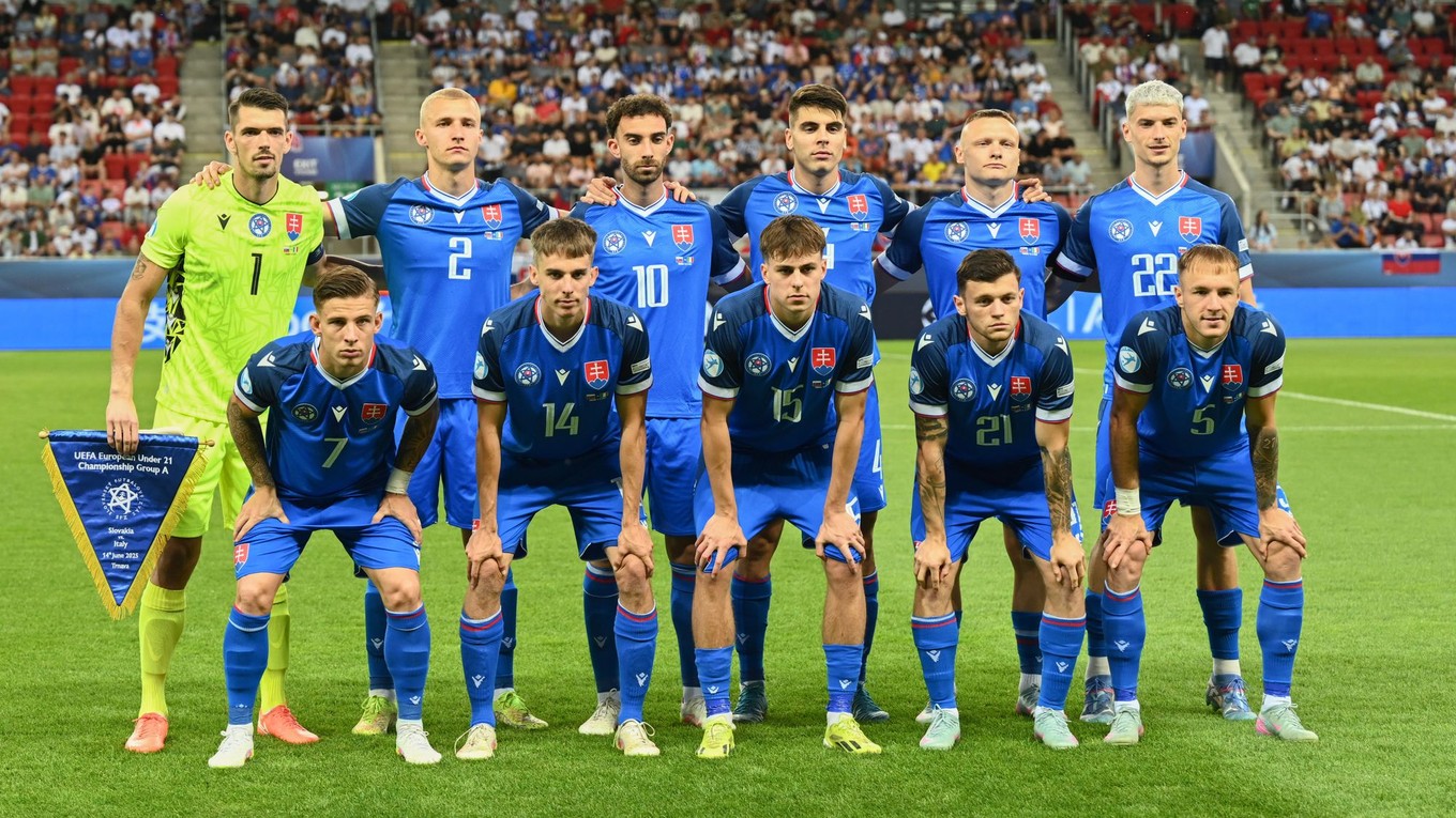Tím Slovenska pred zápasom Slovensko - Taliansko na EURO U21 2025.