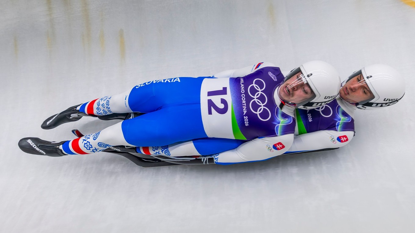 Slovenskí reprezentanti v sánkovaní Christián Bosman a Bruno Mick