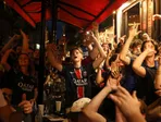 Fanúšikovia Paríža St. Germain oslavujú triumf v Lige majstrov.