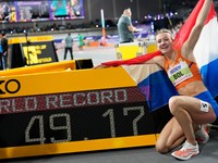 Femke Bolová na halových MS v atletike 2024.