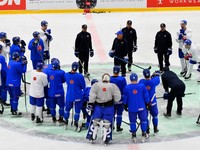 Tréning Slovákov na MS v hokeji 2024