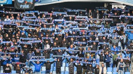 Fanúšikovia Slovana počas duelu ŠK Slovan Bratislava - FC Spartak Trnava v 1. zápase semifinále Slovnaft Cupu.