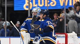 Joel Hofer a Justin Faulk.