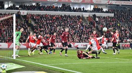 Momentka zo zápasu Sparta Praha - Slavia Praha.