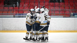 Na snímke radosť hráčov HK Spišská Nová Ves po góle.