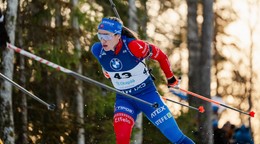 Paulína Bátovská Fialková počas stíhacích pretekov v estónskom Otepää. 