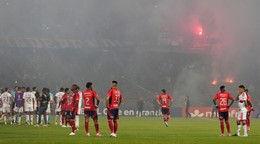 Momentka zo zápasu Independiente Medellin - Flamengo v Pohári osloboditeľov 2026.