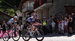 Momentka zo 14. etapy Giro d'Italia.