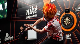 Damon Heta počas druhého hracieho dňa Slovak Darts Open 2026.