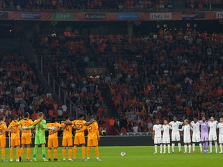 Minúta ticha počas zápasu Holandsko - Francúzsko.