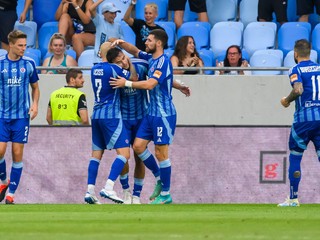 Futbalisti Slovana Bratislava.