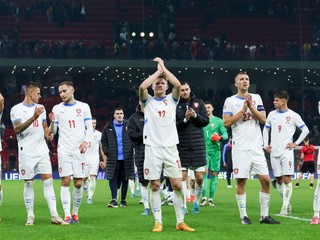 Futbalisti Česka po zápase s Albánskom.