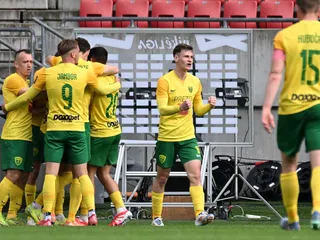 Radosť futbalistov MŠK Žilina.