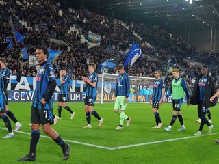 Futbalisti Atalanta Bergamo.