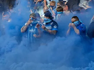 Fanúšikovia Slovana Bratislava.