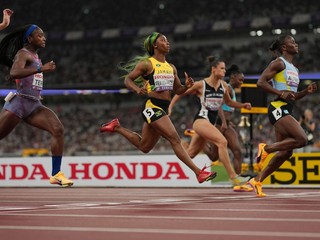 Shelly-Ann Fraserová-Pryceová na MS v Tokiu 2025.