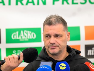Hlavný tréner Tatrana Prešov Vladimír Cifranič odpovedá na otázky.