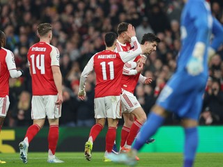 Kai Havertz oslavuje gól do siete Kajrat Almaty.