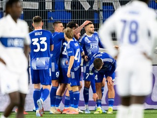 Olomouc oslavuje gól. 