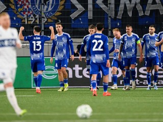 Radosť hráčov Olomoucu. 