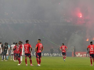 Momentka zo zápasu Independiente Medellin - Flamengo v Pohári osloboditeľov 2026.